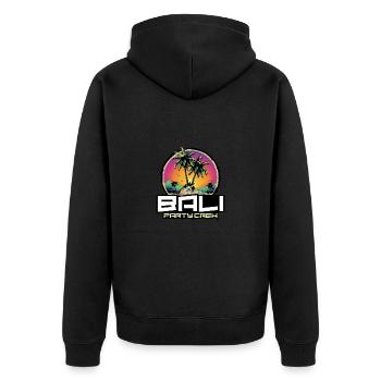 Bali Party Crew Urlaub - Unisex Premium Bio Zip Hoodie - Schwarz - Hinten - Nico (187cm)
