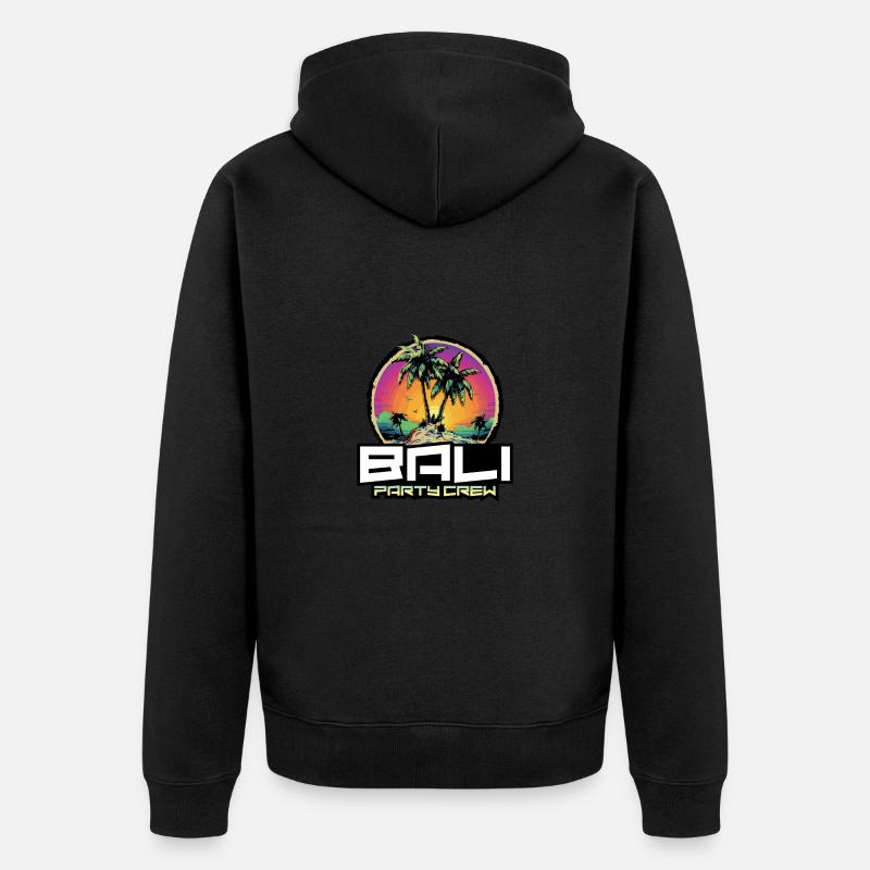 Vacances à Bali Party Crew - Veste à capuche bio Premium Unisexe - noir