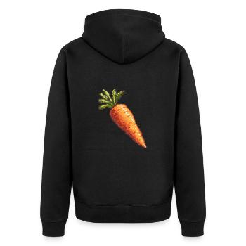 Icône pixel carotte - Veste à capuche bio Premium Unisexe - noir - Dos - Nico (187cm)