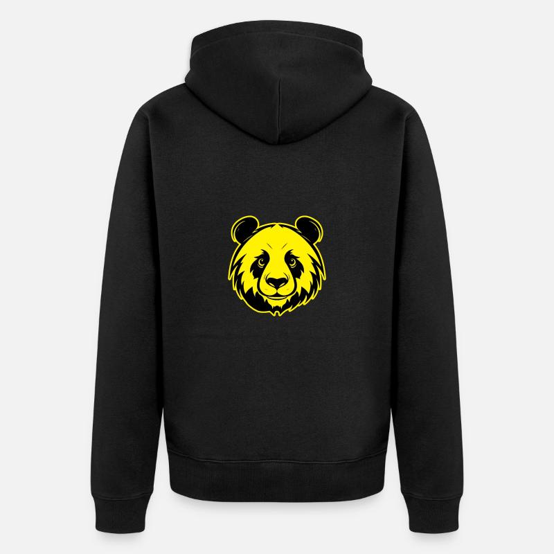 Portrait d’animal panda - Veste à capuche bio Premium Unisexe - noir
