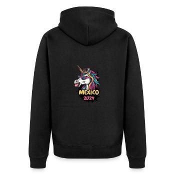 Mexique 2024 Licorne - Veste à capuche bio Premium Unisexe - noir - Dos - Nico (187cm)