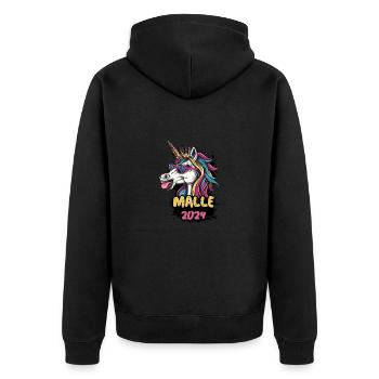 Malle 2024 Licorne - Veste à capuche bio Premium Unisexe - noir - Dos - Nico (187cm)
