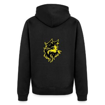 Chat Portrait D’animal - Veste à capuche bio Premium Unisexe - noir - Dos - Nico (187cm)
