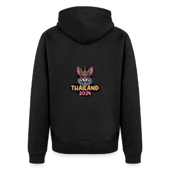 Thailand 2024 Bunny - Unisex Premium Organic Zip Hoodie - black - Back - Nico (187cm)