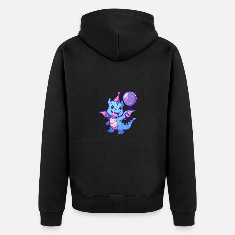 Dragon Anniversaire Bébé - Veste à capuche bio Premium Unisexe - noir