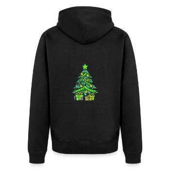 Sapin de Noël Noël - Veste à capuche bio Premium Unisexe - noir - Dos - Nico (187cm)
