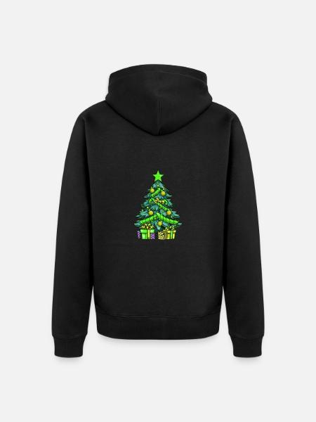 Sapin de Noël Noël - Veste à capuche bio Premium Unisexe - noir