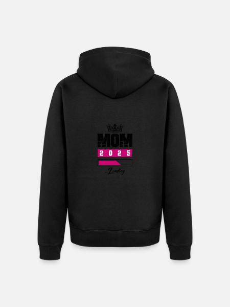 Mama 2025 Loading Mom - Unisex Premium Bio Zip Hoodie - Schwarz