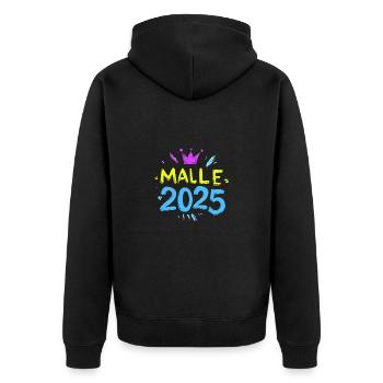 Tourisme Malle 2025 Majorque - Veste à capuche bio Premium Unisexe - noir - Dos - Nico (187cm)