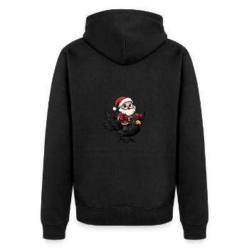 Corbeau Corbeau Père Noël - Veste à capuche bio Premium Unisexe - noir - Dos - Nico (187cm)