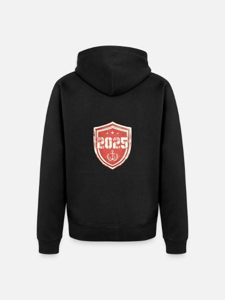 2025 year - Unisex Premium Organic Zip Hoodie - black