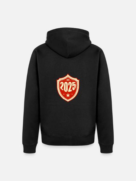 2025 year - Unisex Premium Organic Zip Hoodie - black