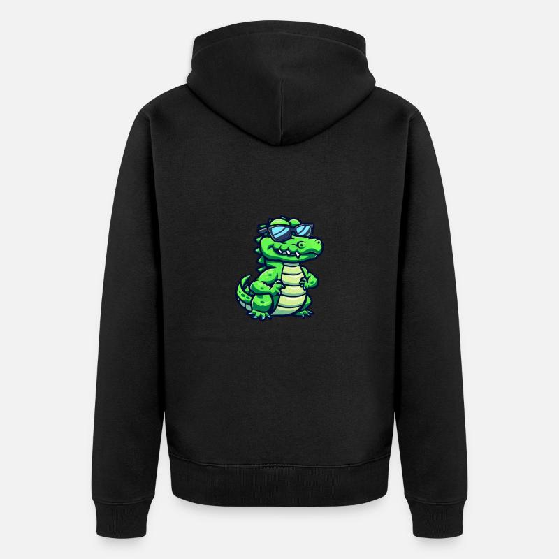 Alligator - Veste à capuche bio Premium Unisexe - noir