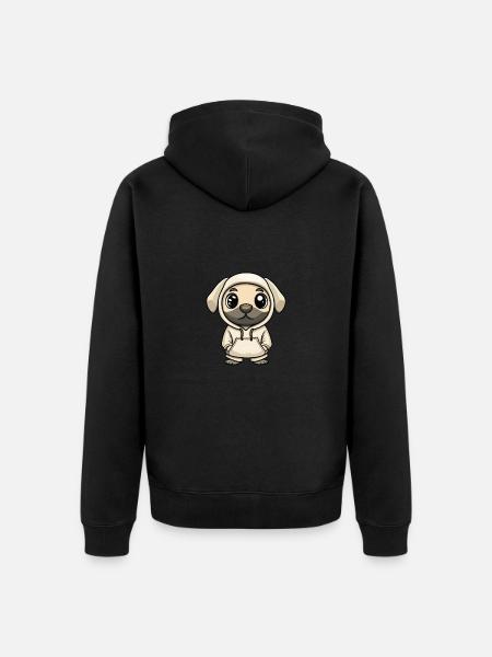 Kangal Dog Funny - Unisex Premium Organic Zip Hoodie - black