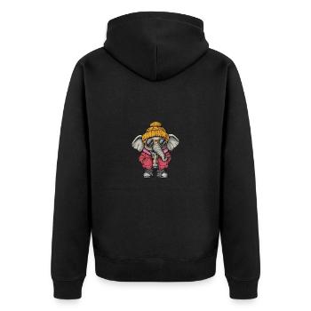 Mammut Bande dessinée cool - Veste à capuche bio Premium Unisexe - noir - Dos - Nico (187cm)