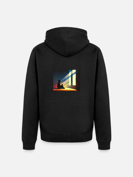 Lofi - Dude - Unisex Premium Bio Zip Hoodie - Schwarz