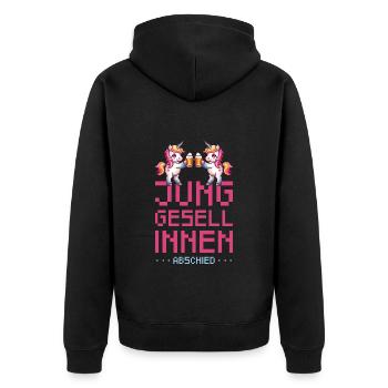 Unicorn Hen Party Party Jga - Unisex Premium Organic Zip Hoodie - black - Back - Nico (187cm)