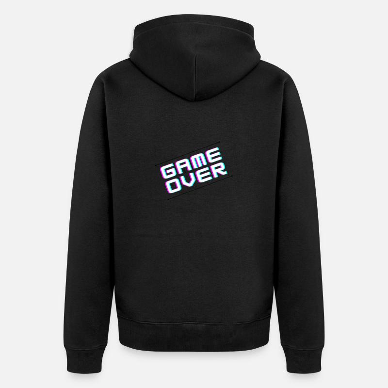 Game Over - Unisex Premium Bio Zip Hoodie - Schwarz