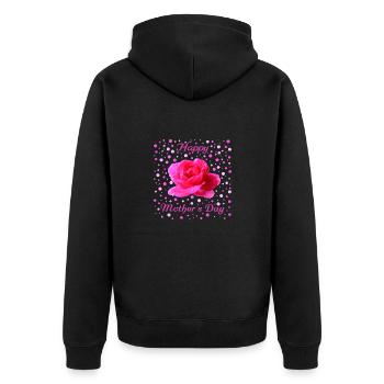 fête des mères Fête des mères - Veste à capuche bio Premium Unisexe - noir - Dos - Nico (187cm)