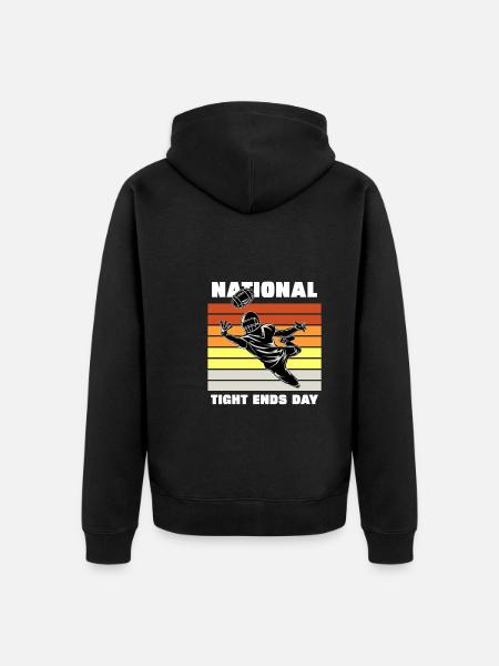 National tight ends day - Unisex Premium Organic Zip Hoodie - black