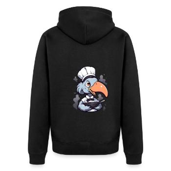 Bec-en-sabot Koch - Veste à capuche bio Premium Unisexe - noir - Dos - Nico (187cm)