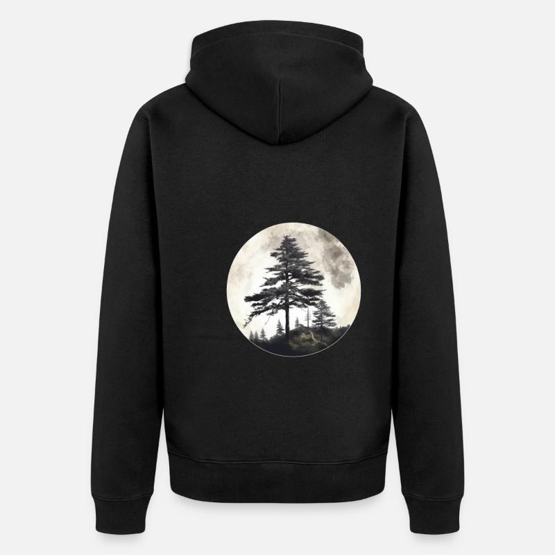 Kiefer - Unisex Premium Bio Zip Hoodie - Schwarz