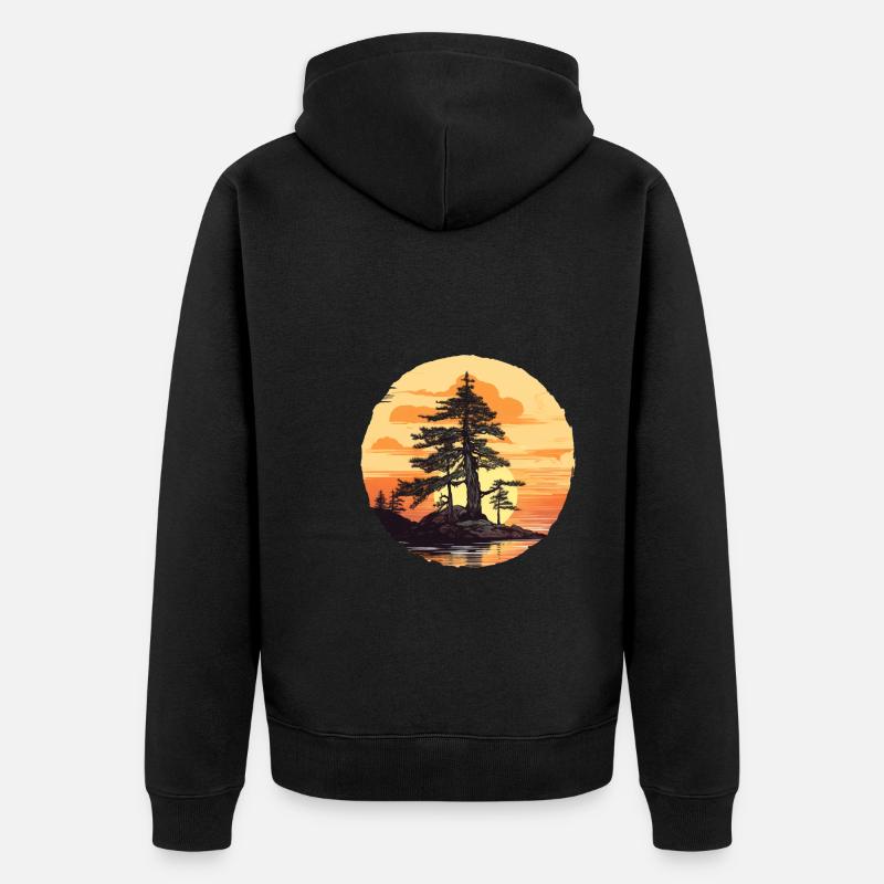 Kiefer - Unisex Premium Bio Zip Hoodie - Schwarz