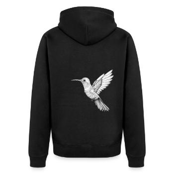 Colibri - Veste à capuche bio Premium Unisexe - noir - Dos - Nico (187cm)
