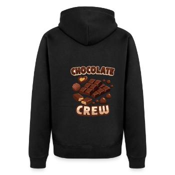 Candy Chocolate Chocolate Chocolate Crew - Veste à capuche bio Premium Unisexe - noir - Dos - Nico (187cm)