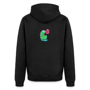 monstre de planche à roulettes - Veste à capuche bio Premium Unisexe - noir - Dos - Nico (187cm)