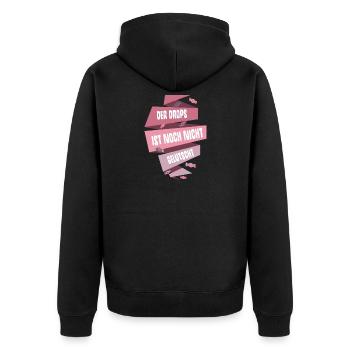 Spruch Geschenk Spiel Süßigkeit Bonbon Party Sport - Unisex Premium Bio Zip Hoodie - Schwarz - Hinten - Nico (187cm)