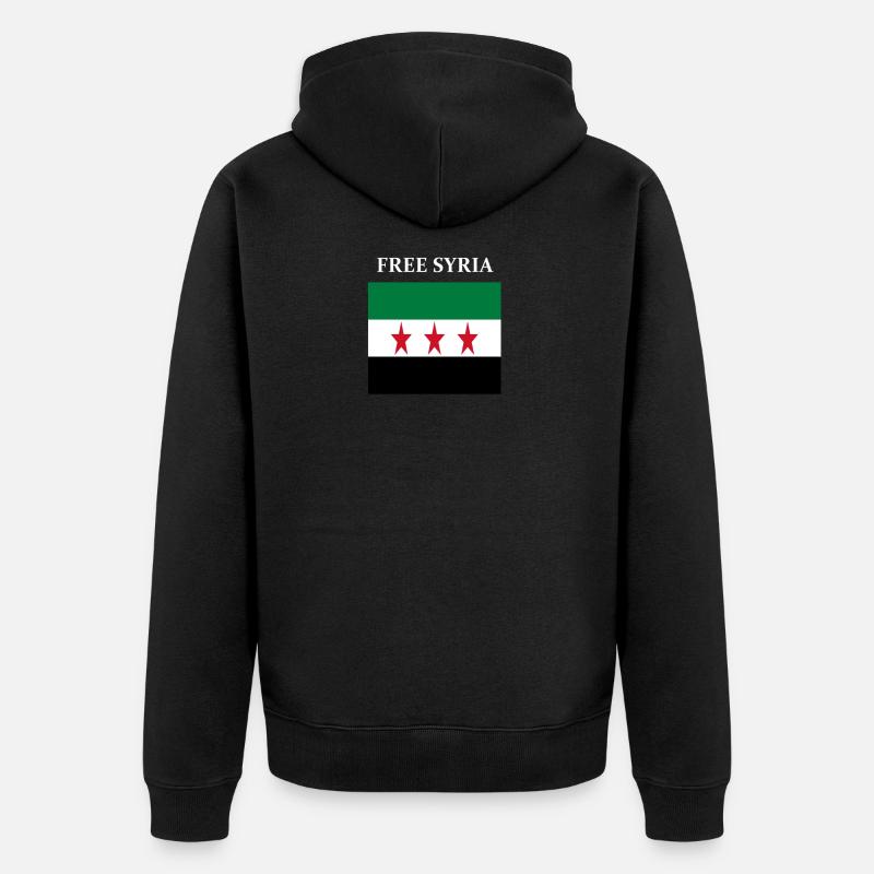 Syrie libre - Veste à capuche bio Premium Unisexe - noir