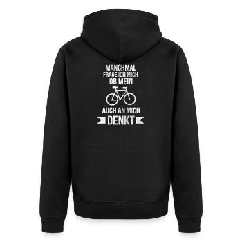 Vélo dire Funny Hobby Cadeau conduire - Veste à capuche bio Premium Unisexe - noir - Dos - Nico (187cm)