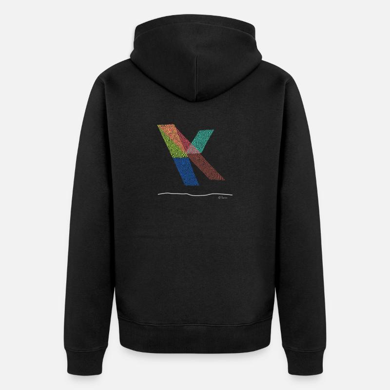 Graffiti design abstrait - Veste à capuche bio Premium Unisexe - noir
