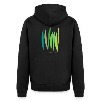 Abstract design The growth of the stalks - Unisex Premium Organic Zip Hoodie - black - Back - Nico (187cm)