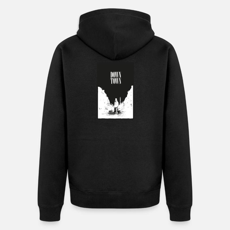 Downtown-tshirt - Veste à capuche bio Premium Unisexe - noir