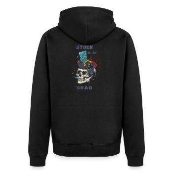 Contenu de ma tête - jeu - joueurs - Veste à capuche bio Premium Unisexe - noir - Dos - Nico (187cm)