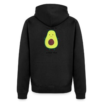 Chemise de partenaire Avocat Partie 1 - Veste à capuche bio Premium Unisexe - noir - Dos - Nico (187cm)