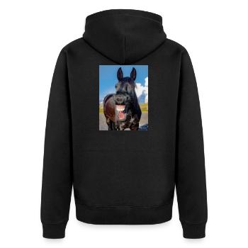 Cheval LOL - Veste à capuche bio Premium Unisexe - noir - Dos - Nico (187cm)