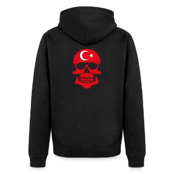 Turquie Tête de mort - Veste à capuche bio Premium Unisexe - noir - Dos - Nico (187cm)