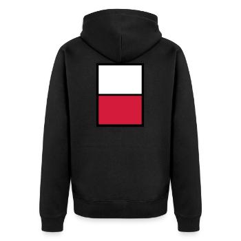 Pologne Pologne Polska T-Shirt Polska Cadeaux - Veste à capuche bio Premium Unisexe - noir - Dos - Nico (187cm)