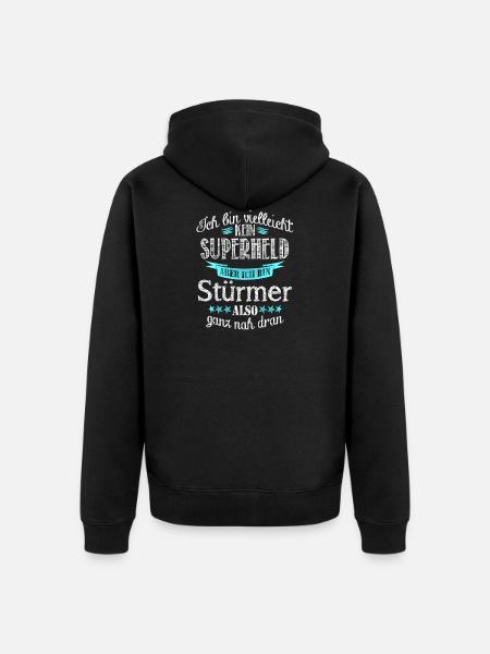 Stürmer - Unisex Premium Bio Zip Hoodie - Schwarz