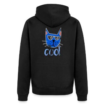 Chat - Veste à capuche bio Premium Unisexe - noir - Dos - Nico (187cm)
