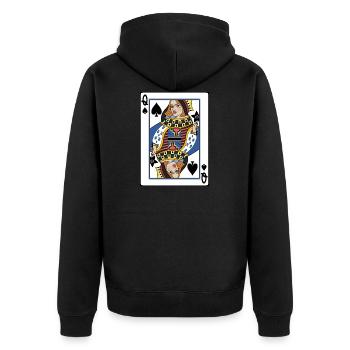Dame de Pique - Veste à capuche bio Premium Unisexe - noir - Dos - Nico (187cm)