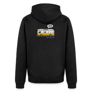 Rosa Parks bus anti racism Nah Nope gift - Unisex Premium Organic Zip Hoodie - black - Back - Nico (187cm)