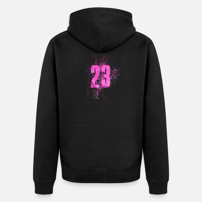 Numéro 23 - Veste à capuche bio Premium Unisexe - noir