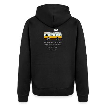 Rosa Bus Parks Zitat Anti Rassismus Nah Geschenk - Unisex Premium Bio Zip Hoodie - Schwarz - Hinten - Nico (187cm)