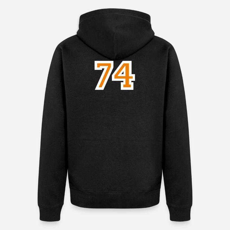 74 - Veste à capuche bio Premium Unisexe - noir