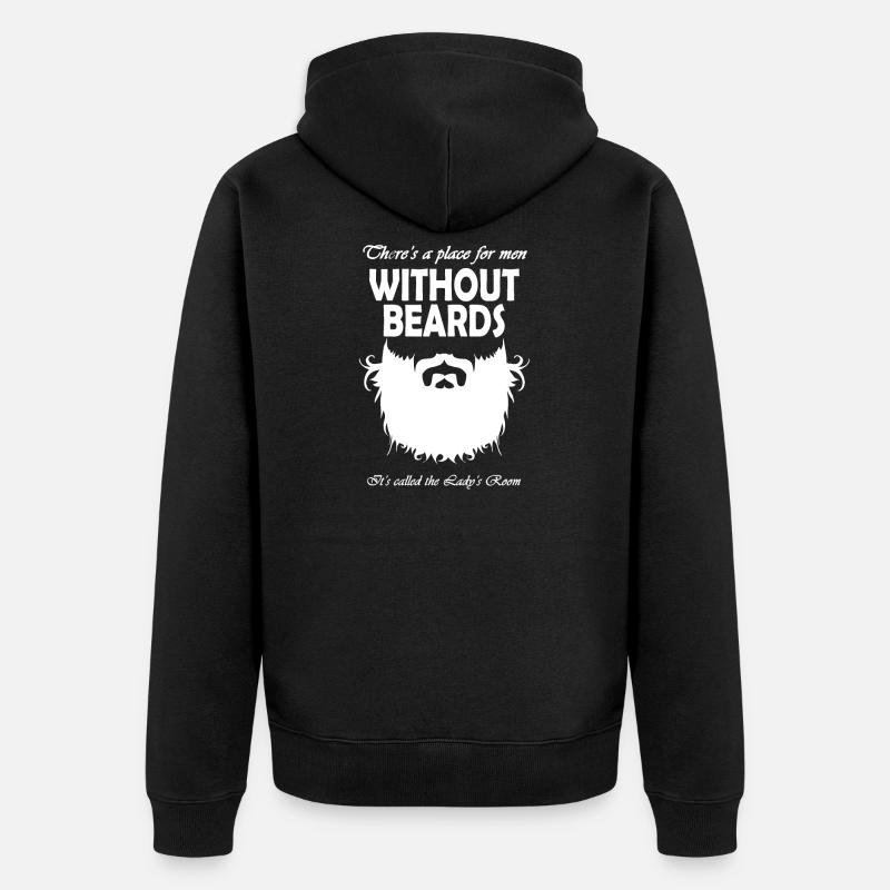 Bart Männer Design schnurrbart - Unisex Premium Bio Zip Hoodie - Schwarz