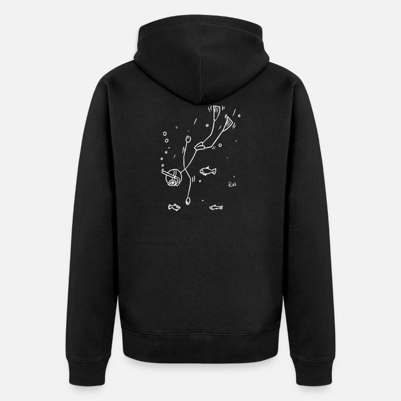 Le plongeur - Veste à capuche bio Premium Unisexe - noir